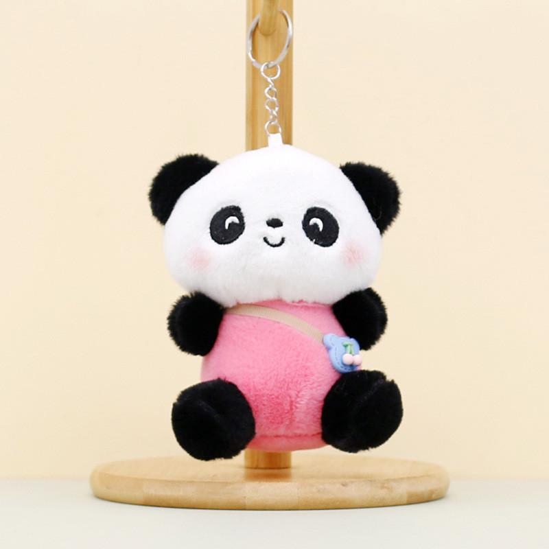 Cute Panda Plush Key Holder Soft Toy Adorable Bag Charm For Couples And Gifts