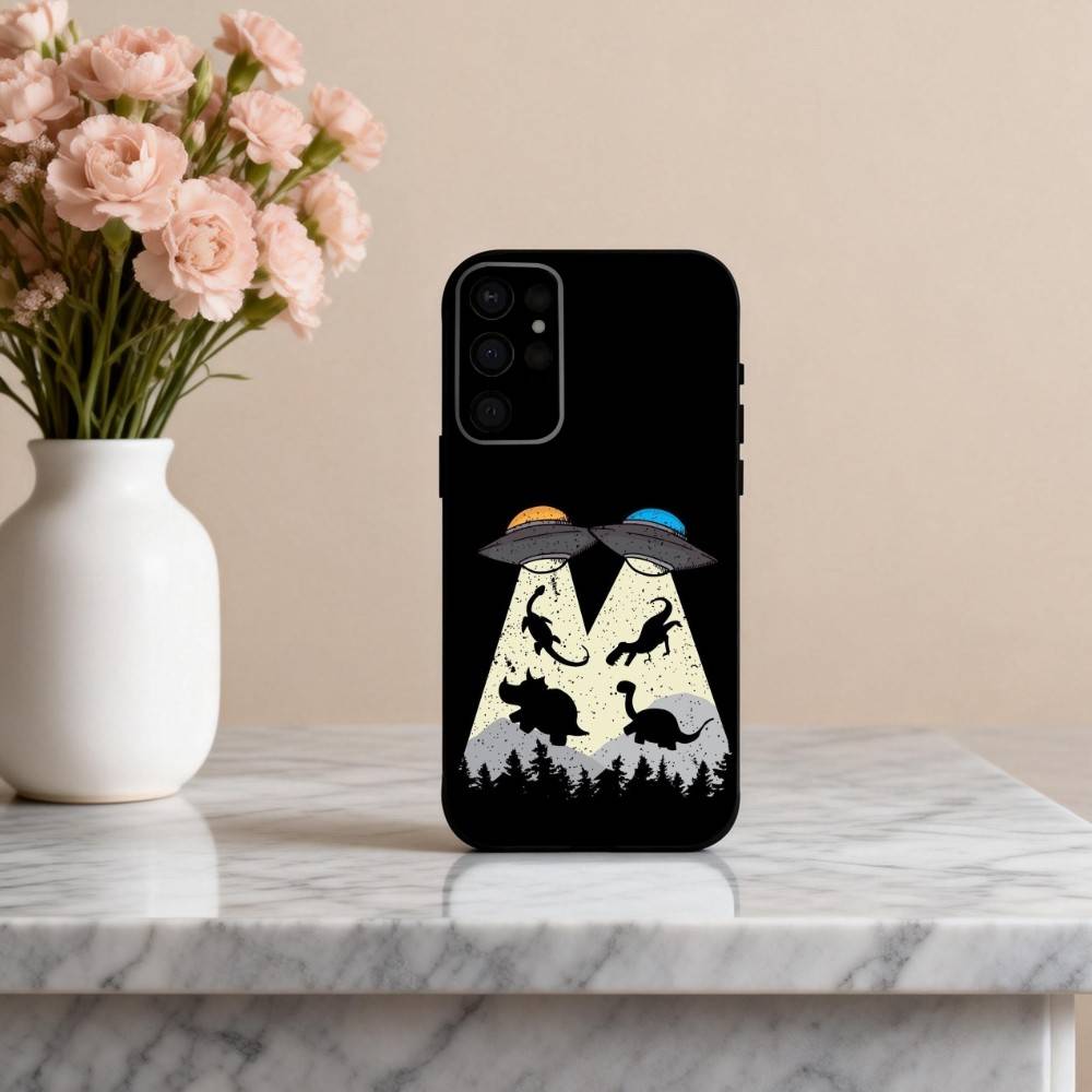 Cool D-Dinosaur Art  Phone Case For Samsung S25,24,23,22,30,21,10,9,Ultra,Plus,Lite,FE,4,5 G Soft Black Case