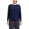DOMYOS Fitness Solid Colour Moisture-wicking Breathable Long Sleeve T-Shirt Women's Grey Blue
