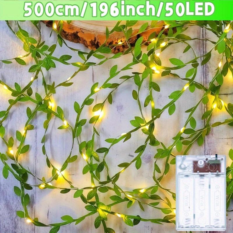 Green Leaf Fairy Lamp Ivy Leaf String Lamp Warm White Suitable for Interior Decoration of Families,Parties,Weddings,Christmas and New Year Festivals