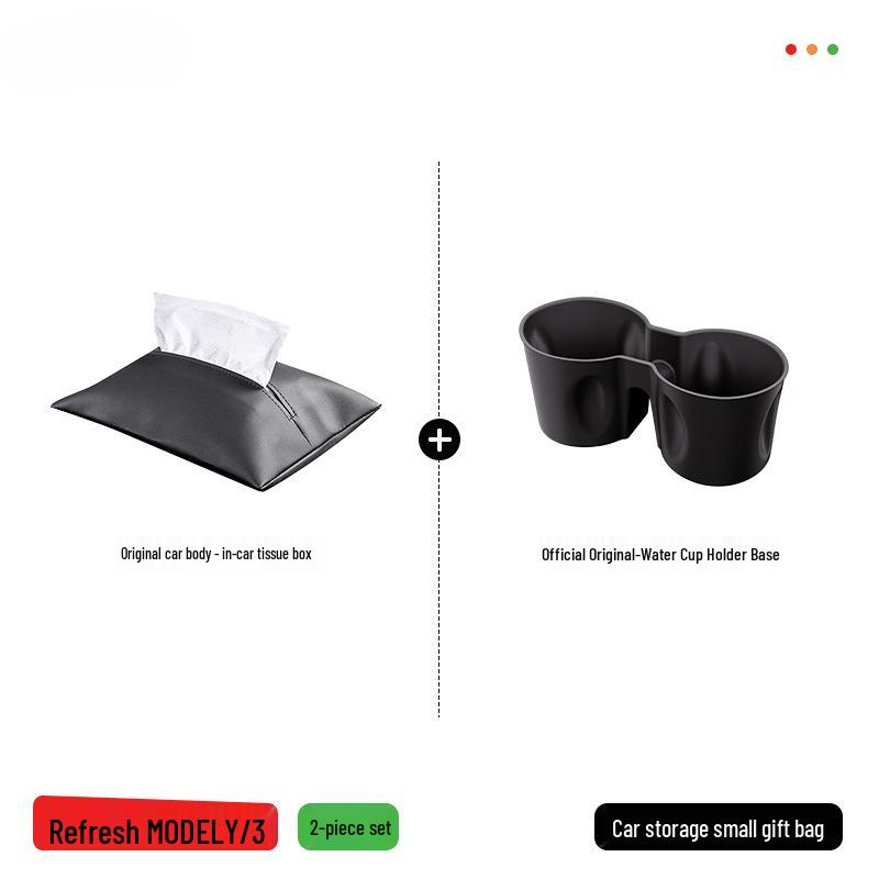 Hidden Pull-Out Tissue Box for Tesla Model Y/3 - Car Interior Accessory