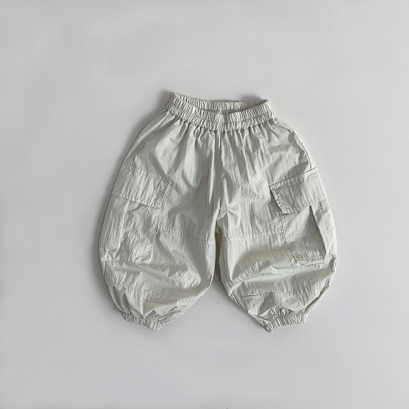 

Весенне-летние детские тонкие рабочие брюки, защищающие от комаров, дышащие брюки, корейские, персонализированные 130