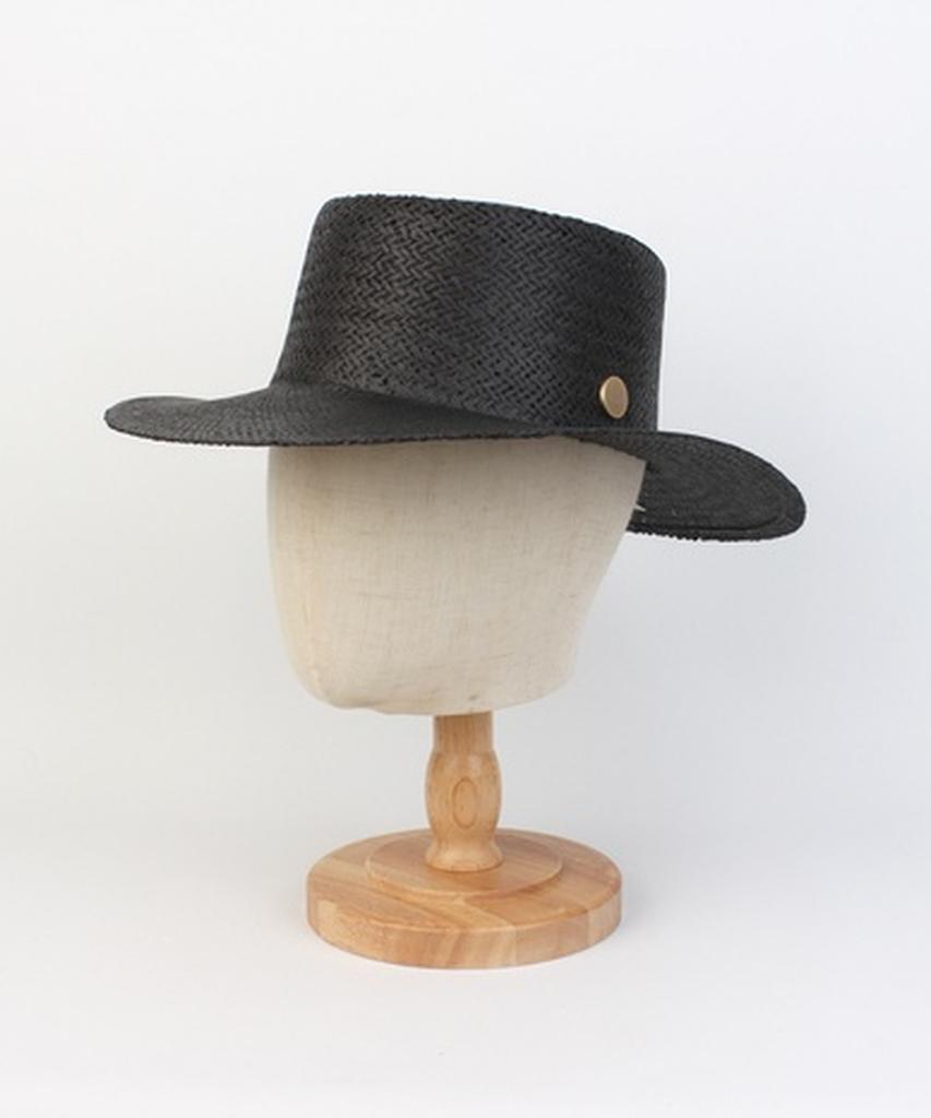 Yunibeosyeolkemiseuteuli Home Black Simple Panama Hat Panama Hat