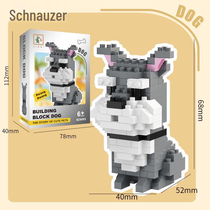 Puppy Cute Dog Series Compatible with LEGO Micro Bricks - Building Blocks Toy for Kids