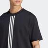 adidas T-shirt da uomo in cotone con stampa grafica Trefoil Originals, vestibilità regular, girocollo, manica corta, colore nero HZ0706