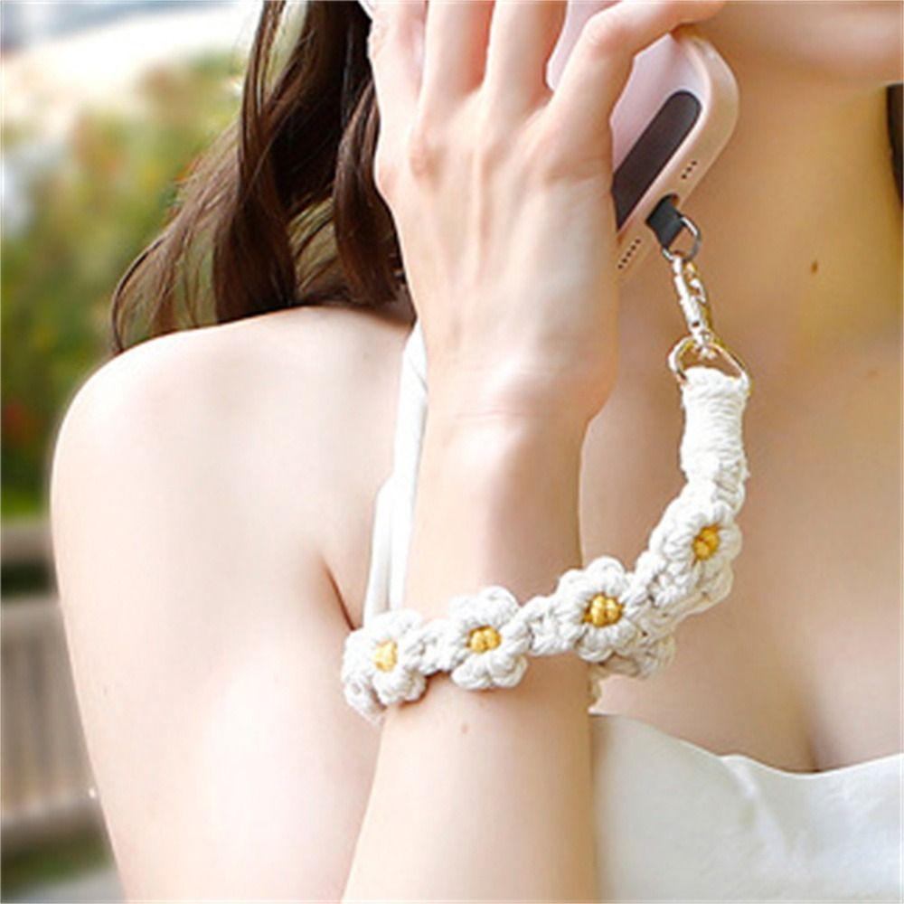 Handwoven Keyring for Women Girls Keychains Cell Phone Strap Phone Wristband Phone Case Rope