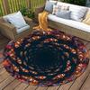 3D Vision Stone Round Area Rug,Carpet Rug for Living Room Bedroom Sofa Playroom Decor,Non-slip Floor Mat