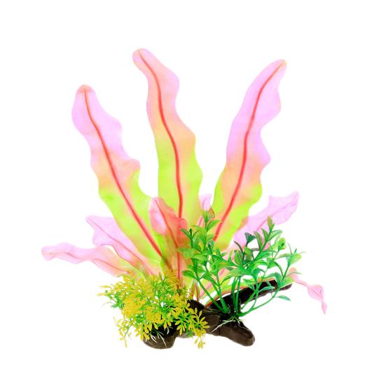 

Моделирование водорослей, экологически чистые декоративные поделки, украшения для аквариума, поддельные водные растения, принадлежности для аквариума розовый