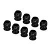 200pcs Skull Shaped Tattoo Ink Cup Professional Disposable Makeup Microblading Pigment Holder with Base Black