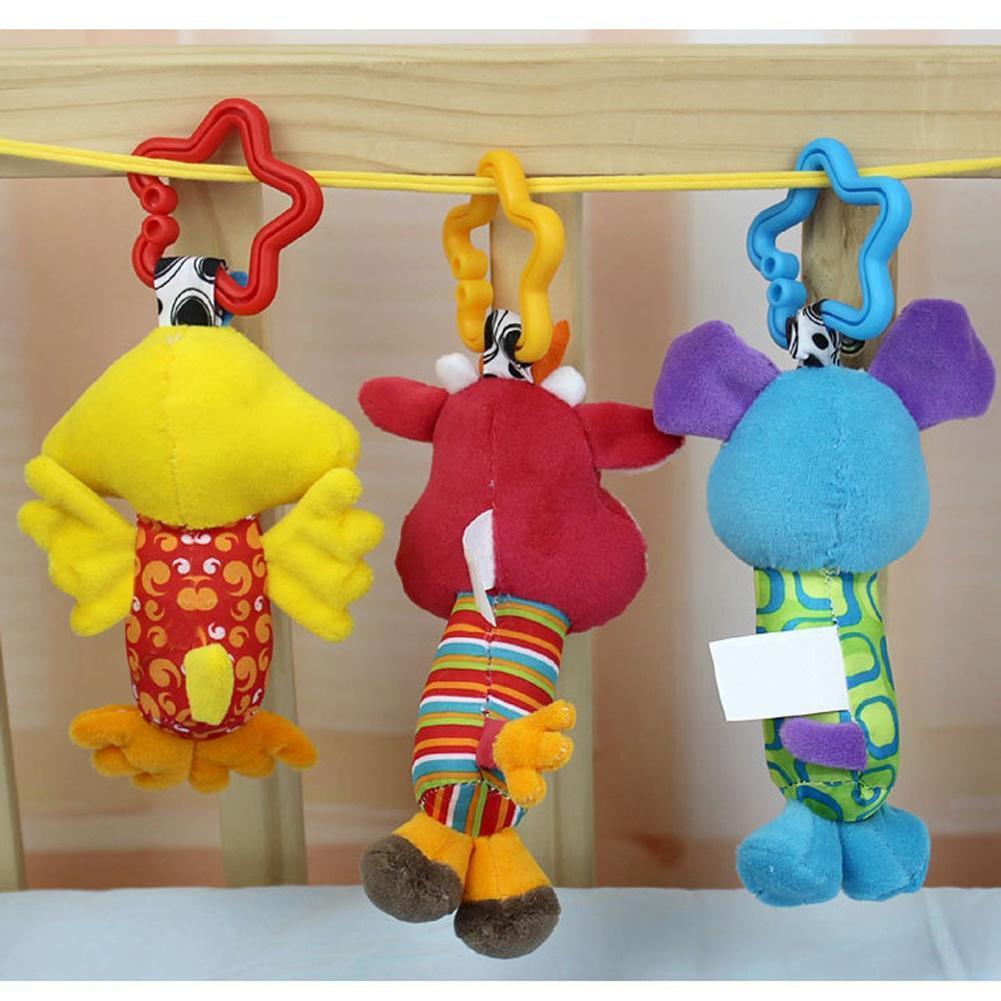 Baby Rattle Tinkle Hand Bell Plush Toy Baby Stroller Rattles Toy