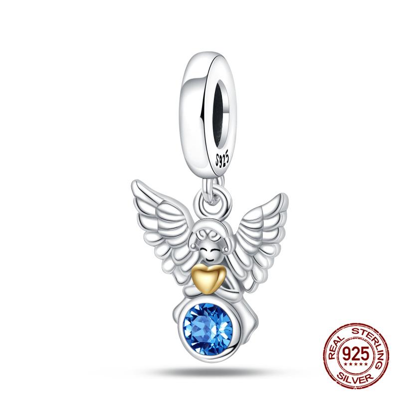 Bible Cross Pink Zircon charms Fit 925 Bracelet DIY Jewelry Making Women's Gift 100% 925 Silver