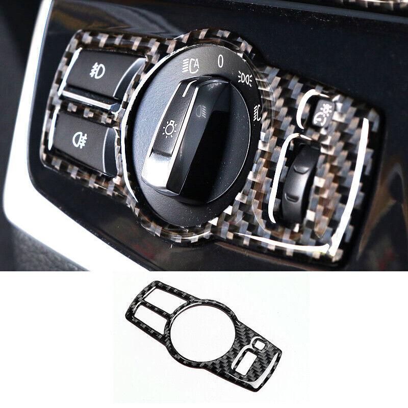 For BMW X3 F25 X4 2011-2017 Real Carbon Fiber Function Control Button Frame Trim