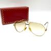 Used Cartier Cartier Glasses Glasses Prescription Glasses Frame Teardrop Gold Silver Vintage