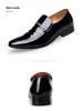 Men's Patent Leather Formal Shoes - Shiny Cowhide Pointed Toe Wedding Dress Shoes