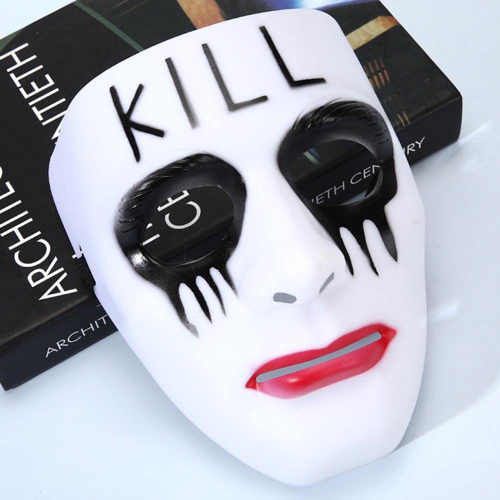 Full Face Hip Hop Mask Hand-painted Masquerade Mask Cyberpunk Street Dance Mask  Kids Adult