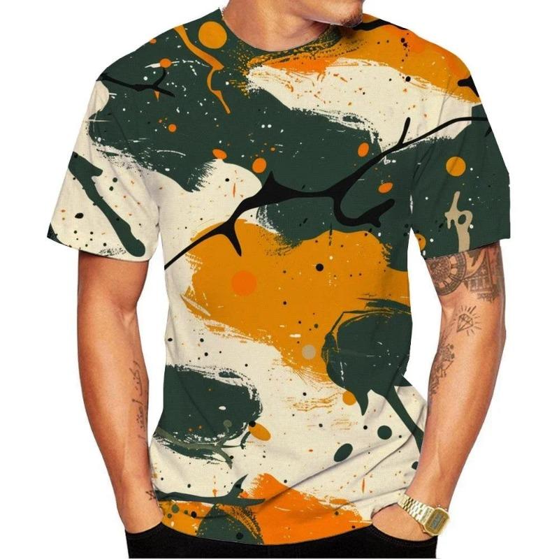 

Summer Men s 3D Printed T-shirt, Full Printed Pattern Short Sleeved Jersey, Suitable for Children s Fitness Wear 6XL