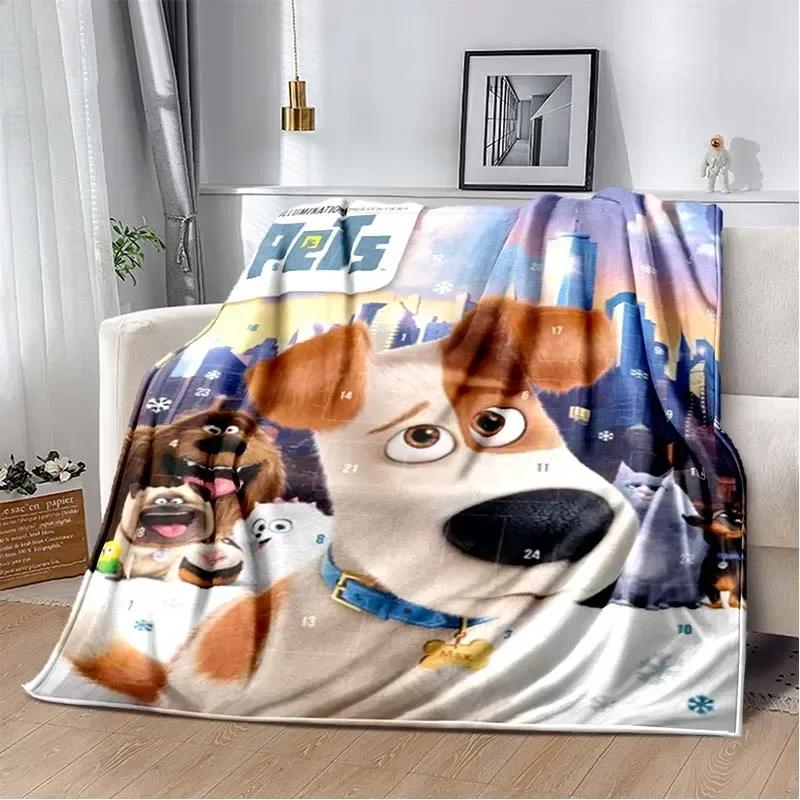 Coperta in flanella 3D cartone animato anime T-Vita da animali domestici T- The Secret Life of Pets coperta per divano letto soggiorno camera da letto regalo per adulti bambini coperta da auto