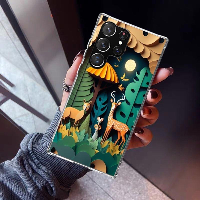 Natural Trees in Mountain Ranges Phone Case For Samsung Galaxy S26 S25 Edge S24 S23 Ultra S22 Plus S21 S20 FE Soft TPU Back Cove