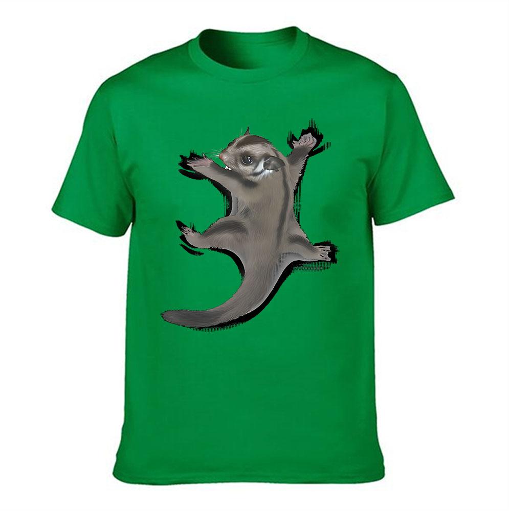 Unisexs Cotton TShirt with Cute Sugar Glider Print Casual Crew Neck Short Sleeve Tee for Daily Wear