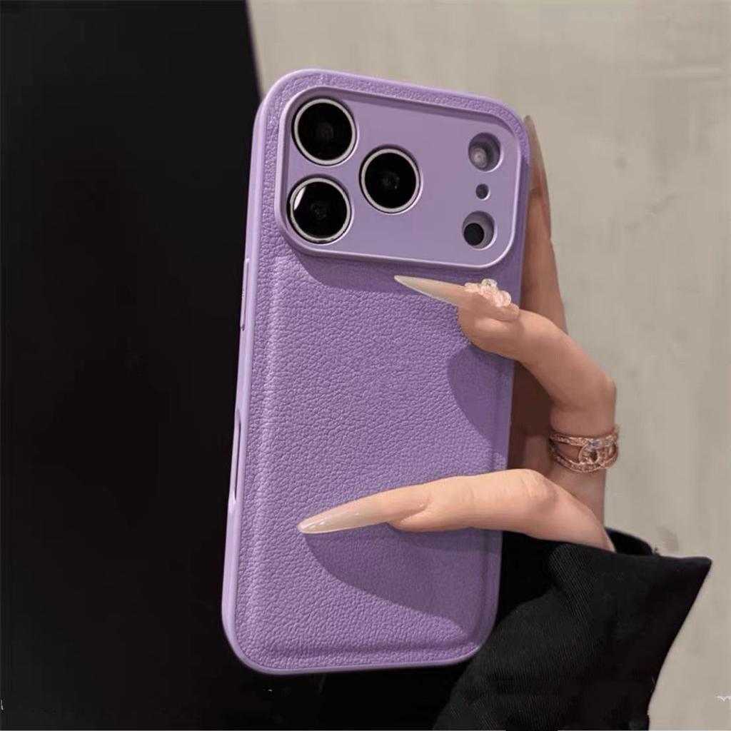 Autumn and Winter Premium Leather Apple 16 Mobile Phone Case IPhone17promax/15 Niche 14/13/12 Simple 11