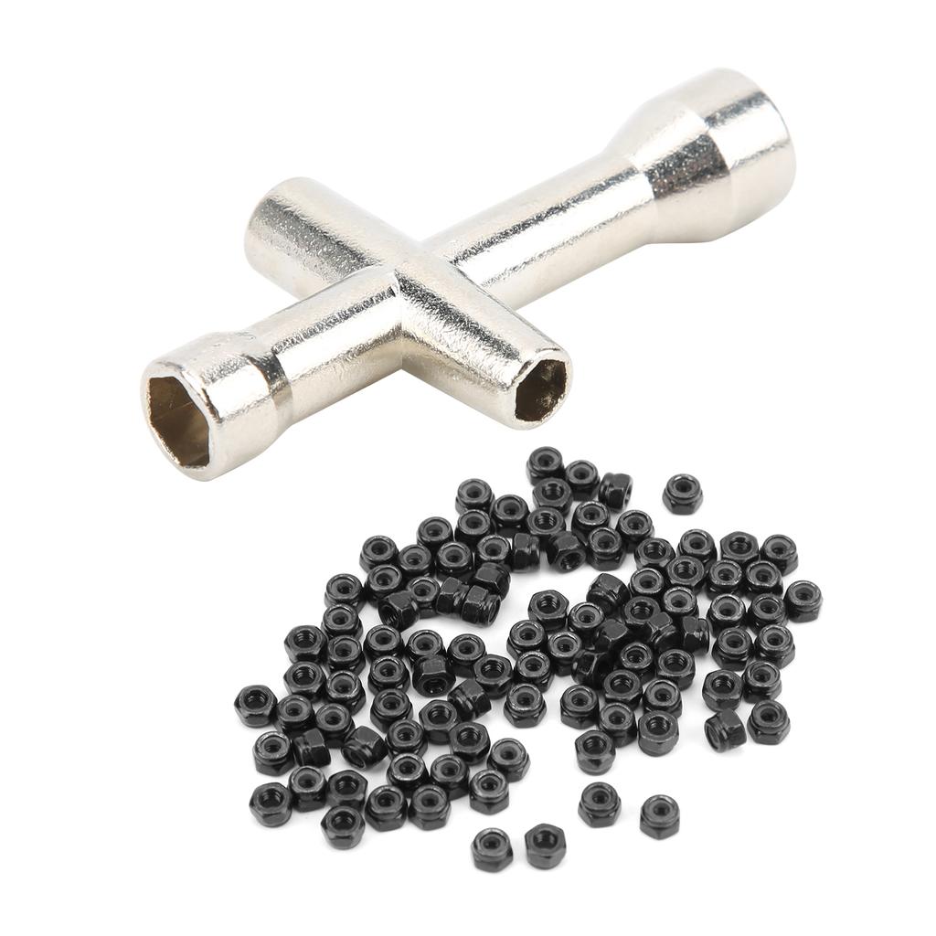 1Celsius24 M2 Locknut Metal Lock Nut Selflocking Nut with   Wrench for   Scx24  90081(Black )