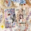 Exclusive Retro Floral Hanging Paper Stickers for Journal Decoration and DIY Projects