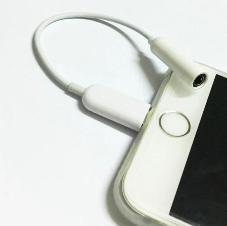 White Lightning To 35mm Headphone Jack Adapter Cable For Iphone 7  Plus 7