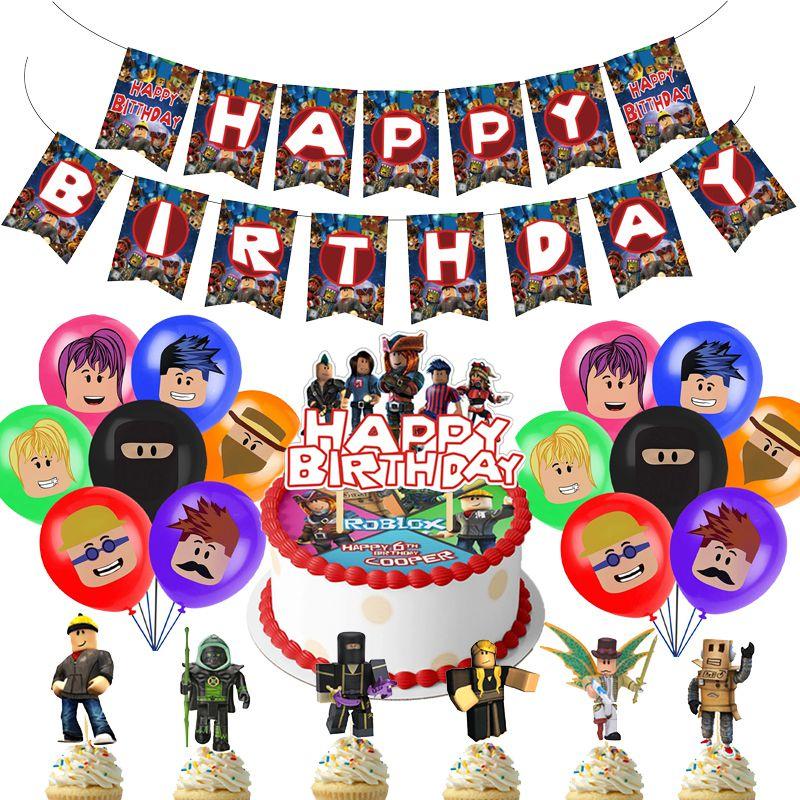 Birthday Boys Kids Party Supplies Decor Suit Banner Balloon Cake Topper