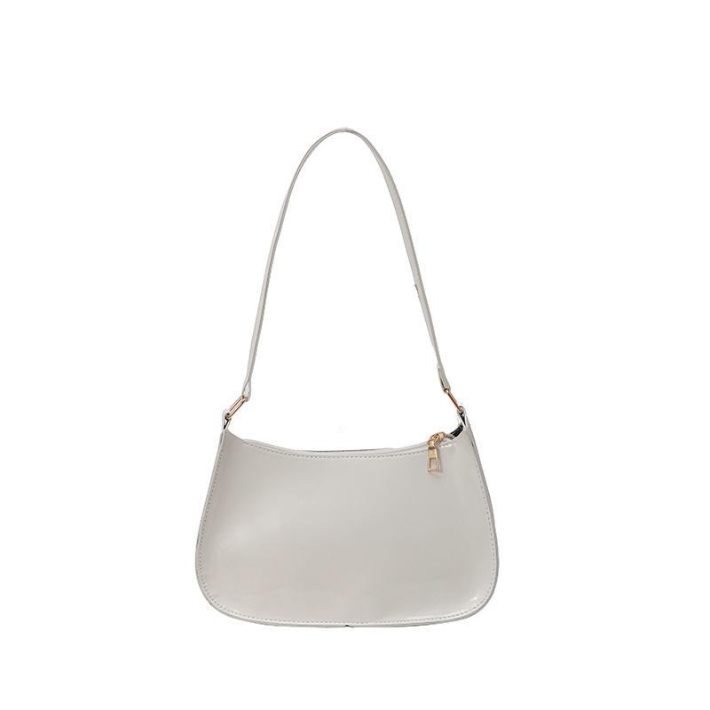 Koreanisches Designer Damen Leder Schultertasche Reißverschluss Handtasche Lässige Tote für Mädchen Tägliche Nutzung Geschenk