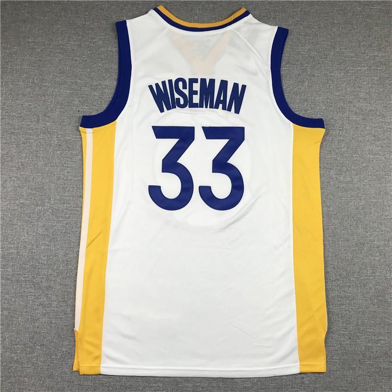 Embroidered Golden State Warriors Basketball Jersey 33 James Wiseman Mens Sports Fan Wear
