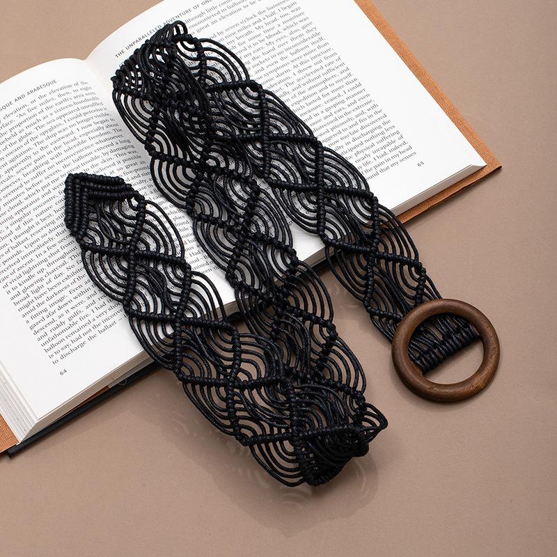 Bohemian Woven Waist Rope Belt Retro Ethnic Decorative Waist Chain For Women, Korean Style Casual Accessory
