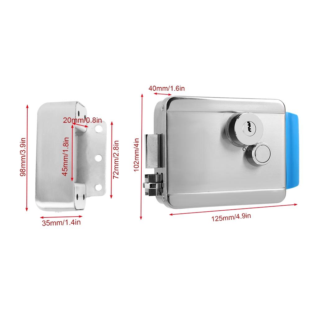 Dual Head Electric Control Door Lock Anti Theft Security Lock For Access Entry Left Positive