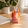 Desktop Decoration Pen Holder Standing Capybara Holder, Cute Animal Desk Organizer for Pens Makeup Compact Pencil Brushes, Large Capacity Stand Office