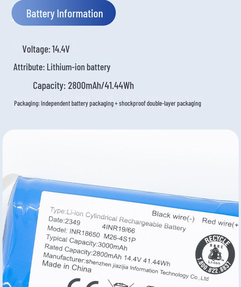 New Battery 4S1P-003 Port for SD-Sweeping Robot (Blue) Accessory Tool.