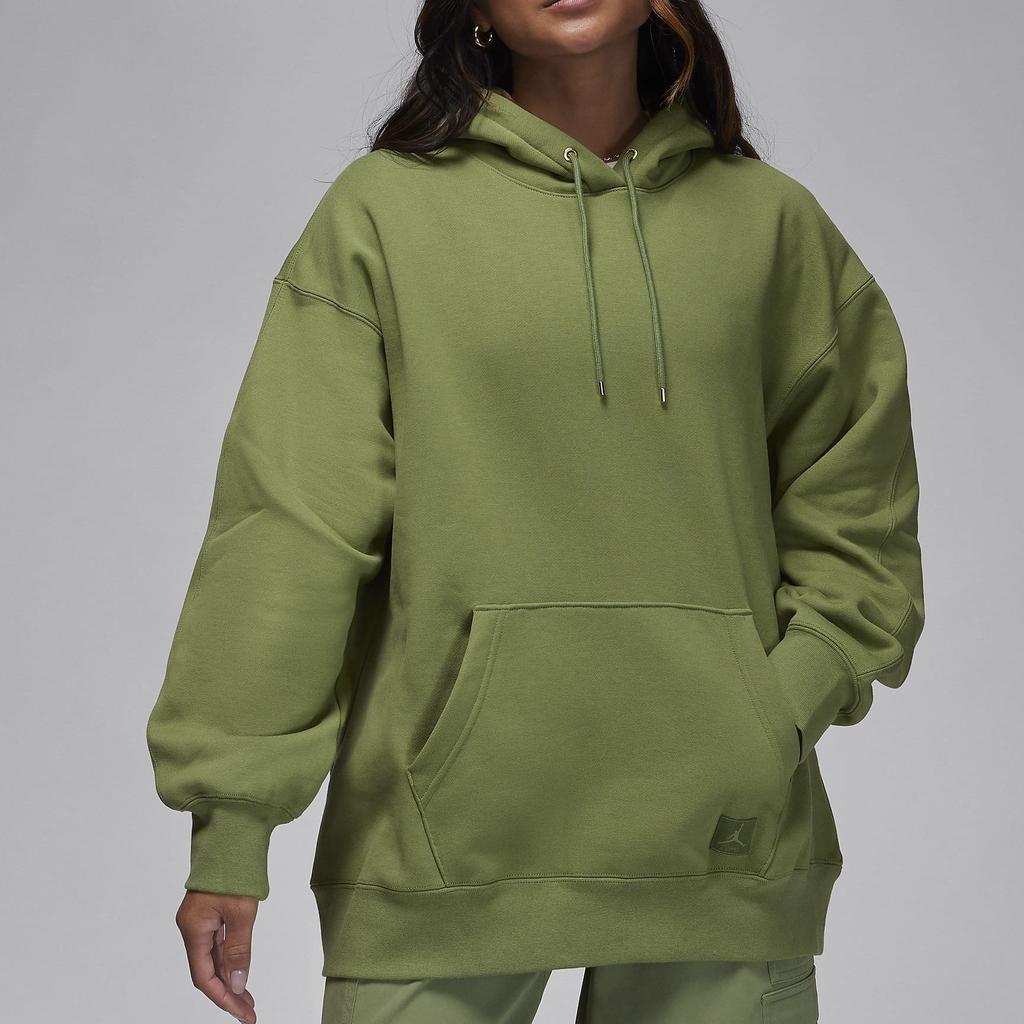 Jordan Solid Color Logo Hoodie Long Sleeve Women Tops Green FB5111-340