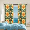 2 Pcs   Versatile Polyester Transparent Curtains for Home Decoration Vintage Floral 2 for Use In Bedrooms and Living Rooms
