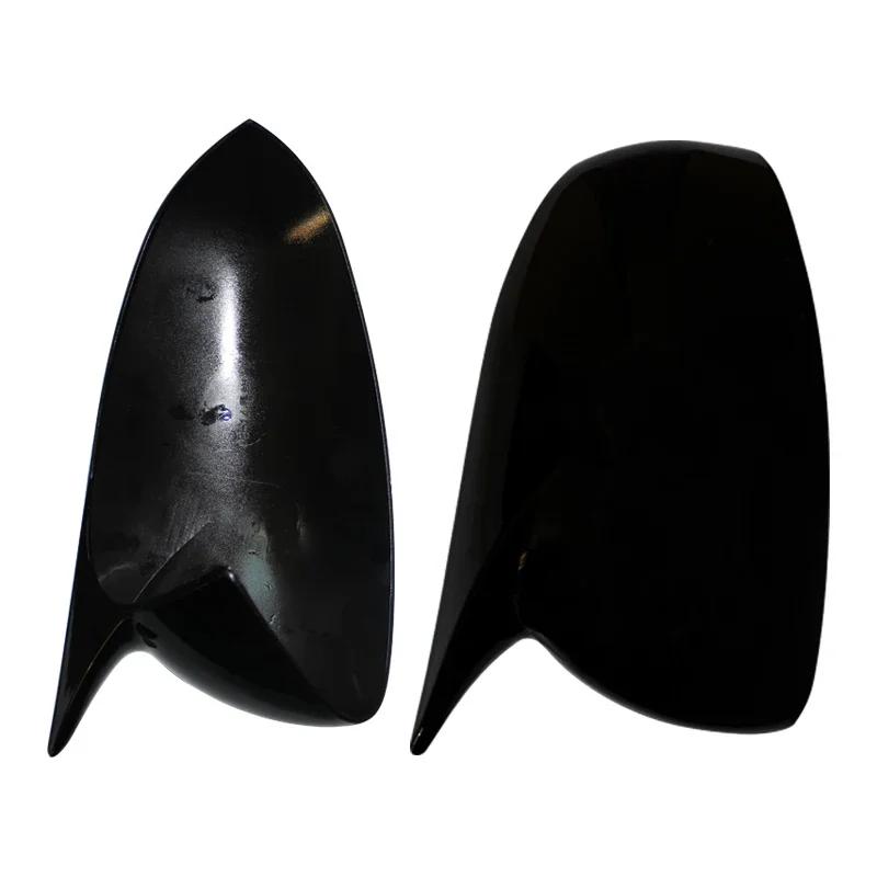 Glossy Black 1 Pair Car Side Wing Mirror Cover Caps For Skoda Fabia 2008-2014 Rearview Mirror Cover Shell Case Trim Add On