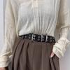 Hip Hop PU Leather Belt Punk Skirt Belt Fashion Women Waist Belt  Dress Accessories