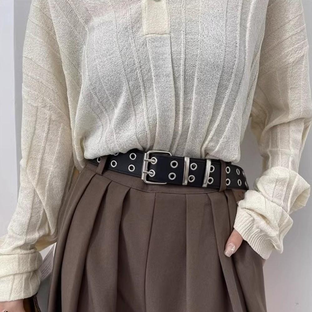 Hip Hop PU Leather Belt Punk Skirt Belt Fashion Women Waist Belt  Dress Accessories