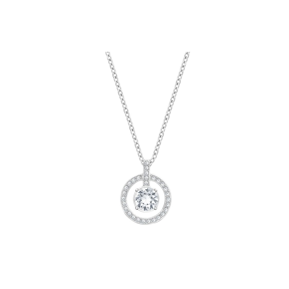 

Swarovski Lavender Series Round Geometric Crystal Necklace Women necklace White 5535545 Box+Shopping Bag (Random Color)
