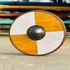Wooden Cosplay Shield Medieval Round Wooden Shield Wooden Shield Heavy Metal Fittings Shield Christmas Gift.