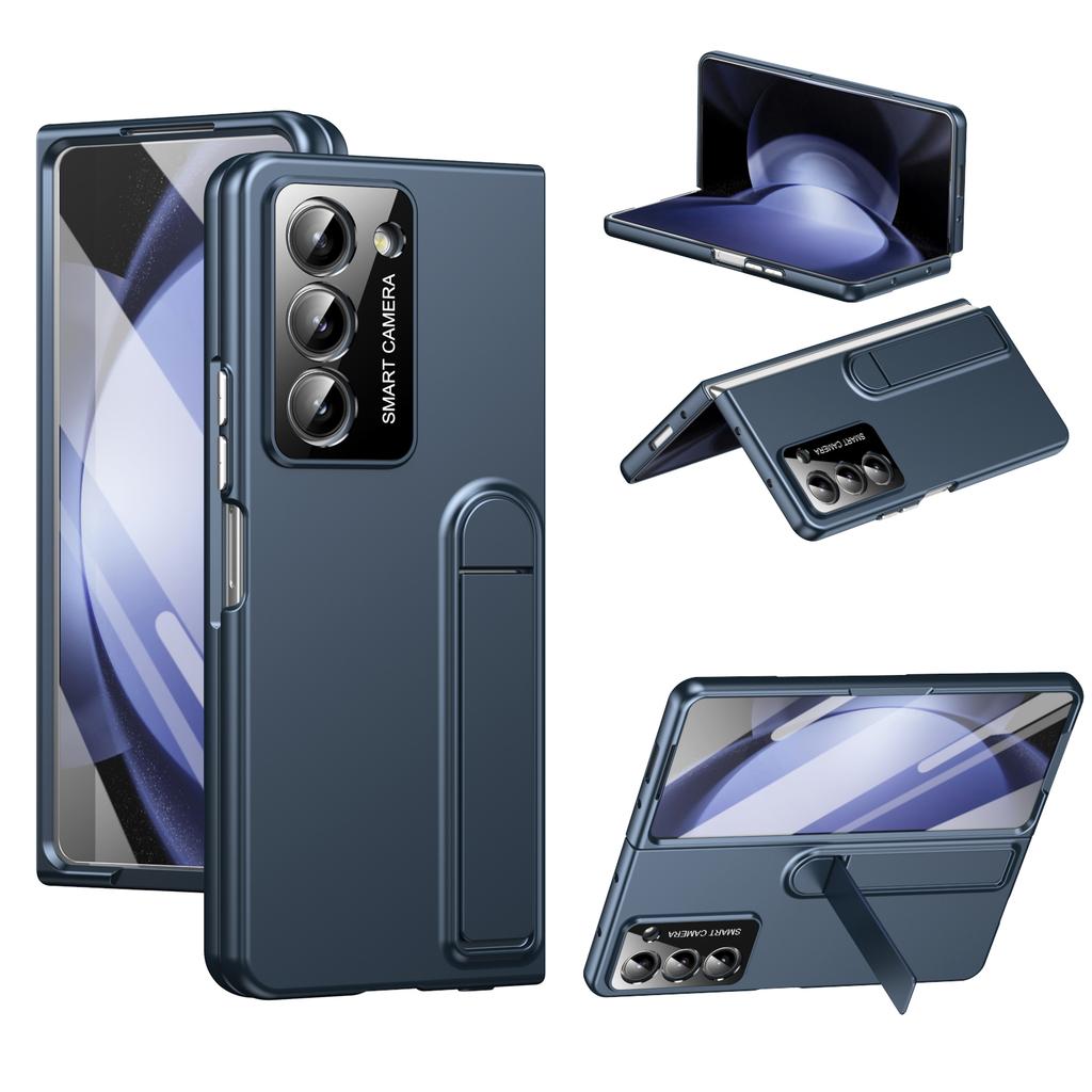 For Samsung Galaxy Z Fold5 5G Case Foldable Kickstand Skin-Touch PC Phone Cover Built In Screen Protector