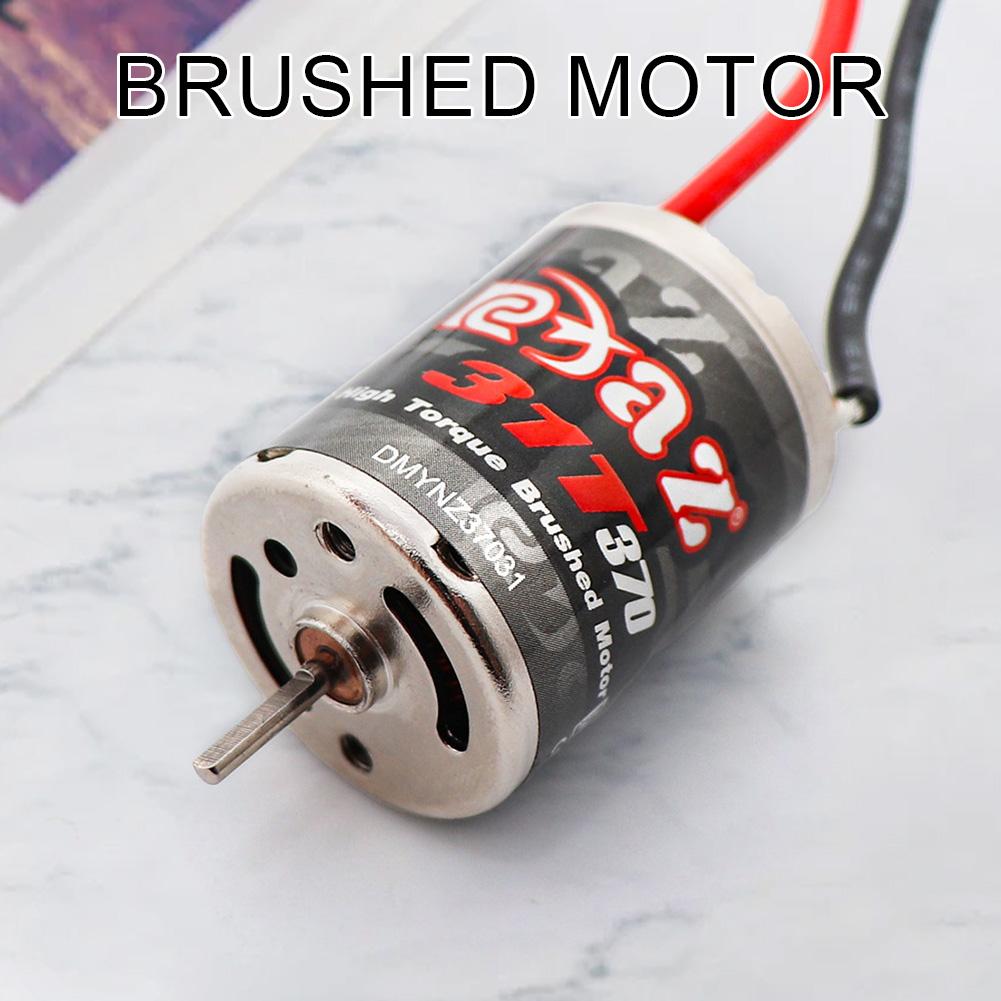 1 PC 31T 370 Brushed Motor DC Motor High Torque Brushed Engine Motor Waterproof 30000RPM for 1:10 1:12 1:14 1:16 1:24 RC Crawler