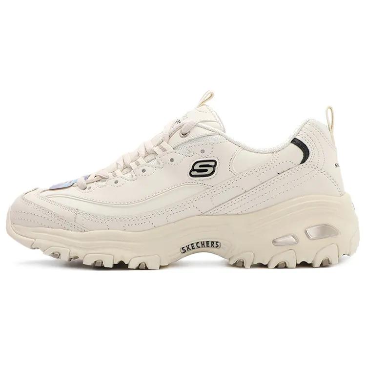 Skechers D'Lites 1.0 Little White Bear Textile , Synthetic Leather Abrasion Resistant Low top Chunky Sneakers Women's (Unisex)