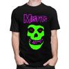 Custom Horror Punk Rock Misfits Skull T Shirt for Men 100 Cotton Tshirt Leisure Tees Tshirts Slim Fit