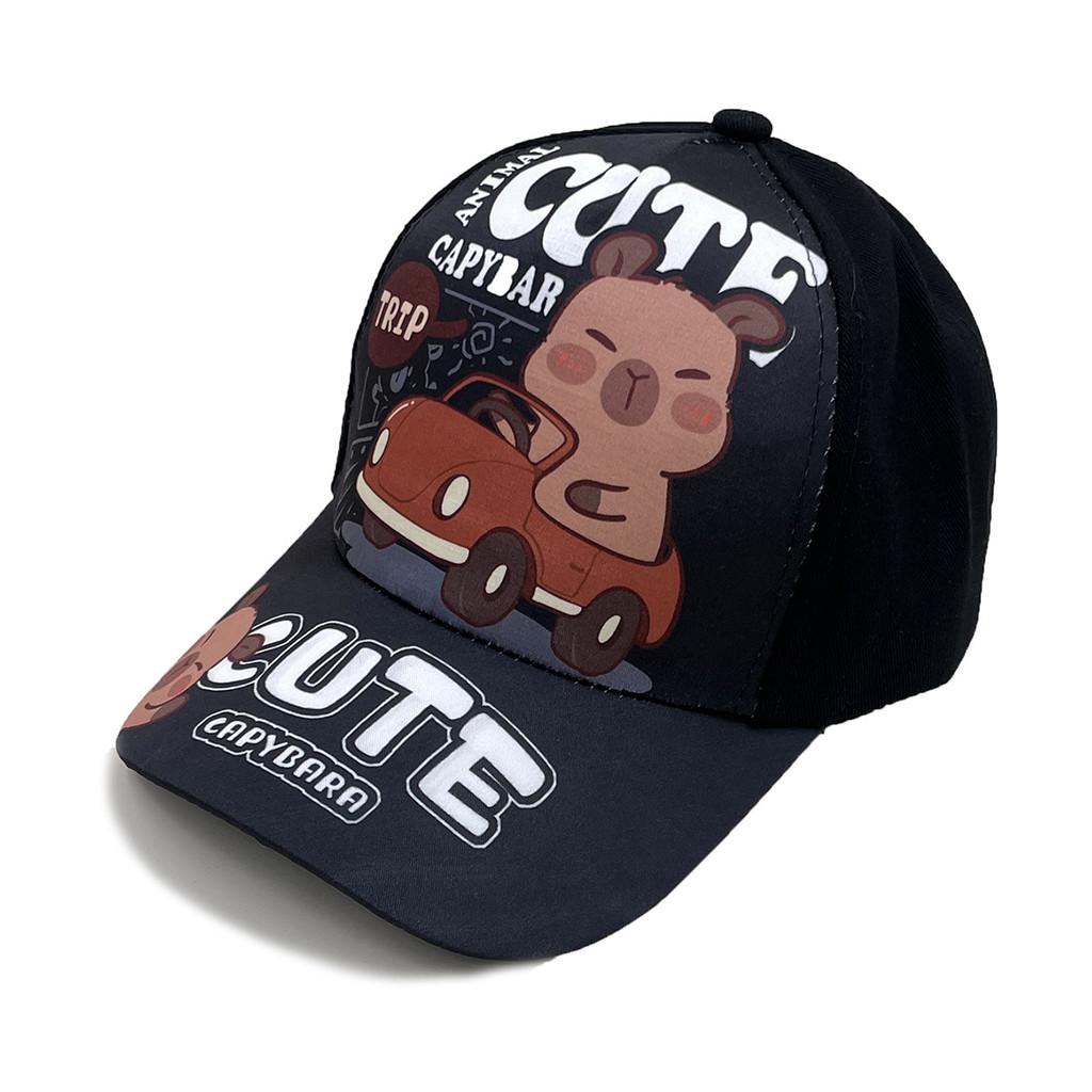 Baseball Children Capybara Hat With Sunshade Breathable Cotton For Outdoor