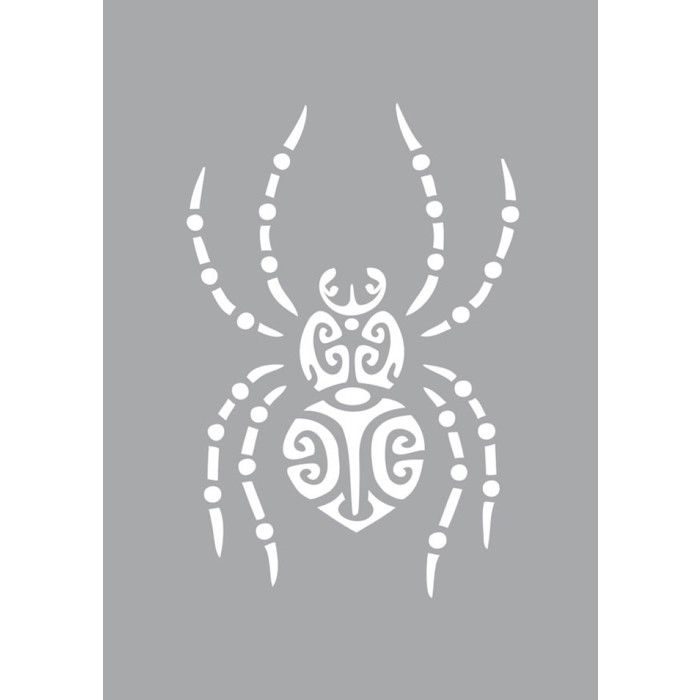 Pochoir adhésif pour tissu Araignée maori A4