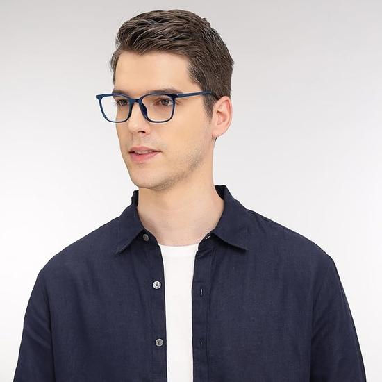 LENSKART BLU | Zero Power Blue Cut Computer Glasses | Gaming Glasses | Anti Glare | UV Protection Specs | Men & Women | Medium | LB E13526