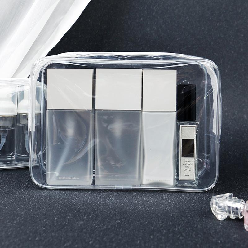 1Pc Women Travel Clear Makeup Bag Organizer Transparent Pvc Cosmetic Bags Beauty Toiletry Make Up Pouch Wash Storage Bags Pouch