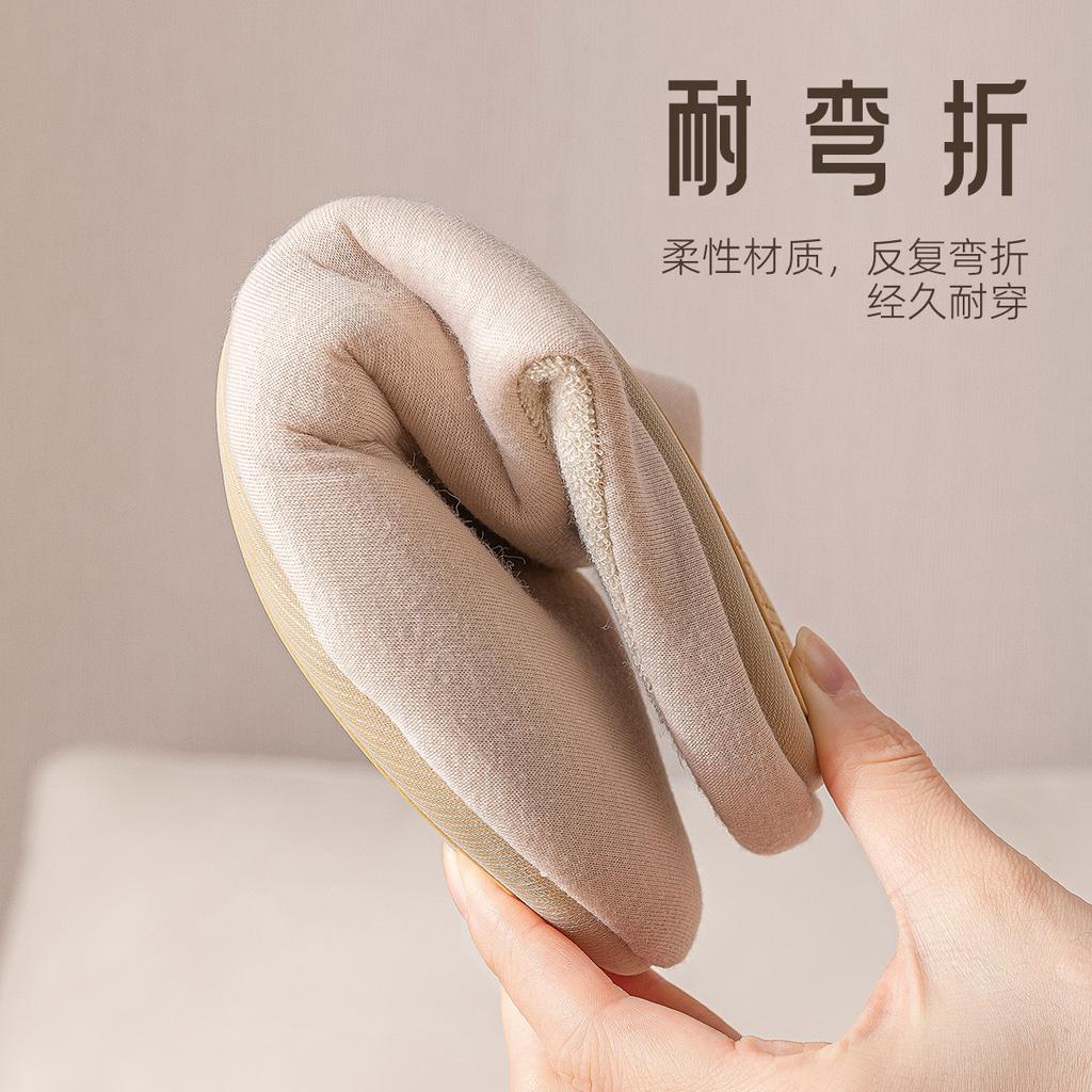 Silent floor fabric slippers cotton home cotton shoes autumn and winter indoor soft sole silent couple cotton slippers women's confinement shoes
